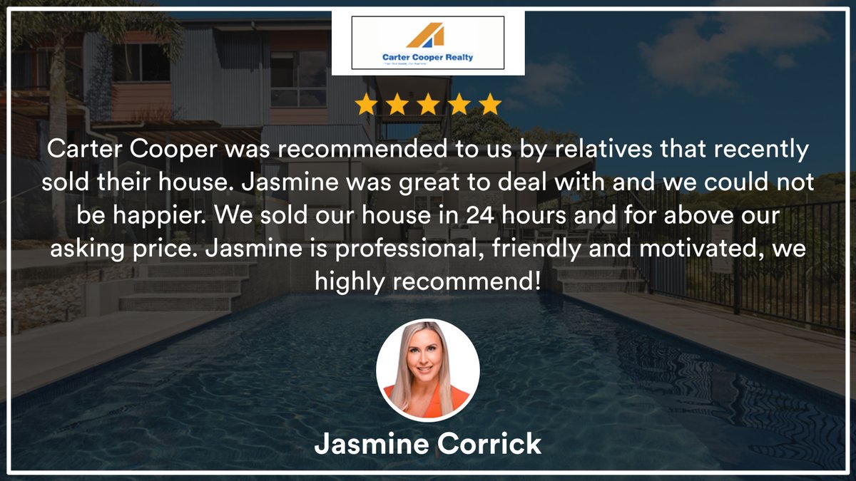 Another happy client! RateMyAgent review in Craignish.

rma.reviews/yl2ne5cjj40s

4 bed | 3 bath | 12 car
...
#ratemyagent #realestate #jasminecorrick #prestigeproperty #herveybay #salesexpert #marketingexpert #propertyexpert #realestateagentreviews
#Carter_Cooper...