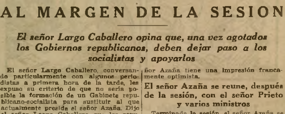 EnriqueNDF's tweet photo. Se llevaba apenas un mes de sesiones plenarias del Gobierno del Frente Popular.

Aquella Sesión del 5 de Mayo de 1936 no es más que un reflejo del ambiente guerracivilista al que se veía abocada el conjunto de la nación española. 

El PSOE, tanto en el Parlamento como en la calle, se echaba en brazos de la coacción y la violencia más burda y sectaria precipitando una tragedia que ya se intuía en el horizonte.

Hoy, 90 años después, un Pte. insensato (como no ha habido otro) y con tintes dictatoriales muy preocupantes, parece querer imitar un modelo que nos llevó a una de las mayores tragedias de nuestra larga historia.

#Memoria