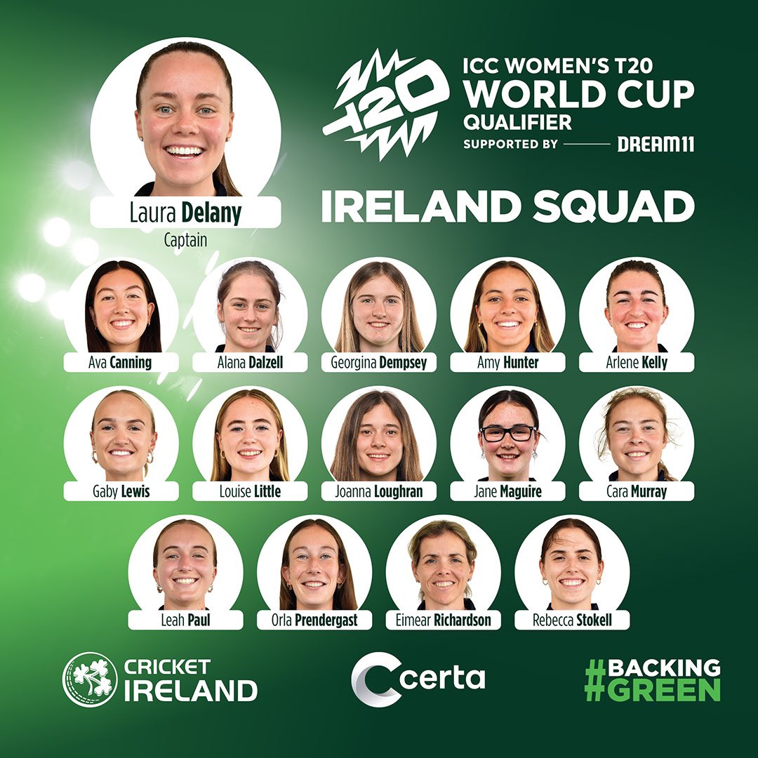 Wishing all the very best to @IrishWomensCric today against Scotland. We know you can do it and will all be cheering for you in Halverstown. #BackingGreen