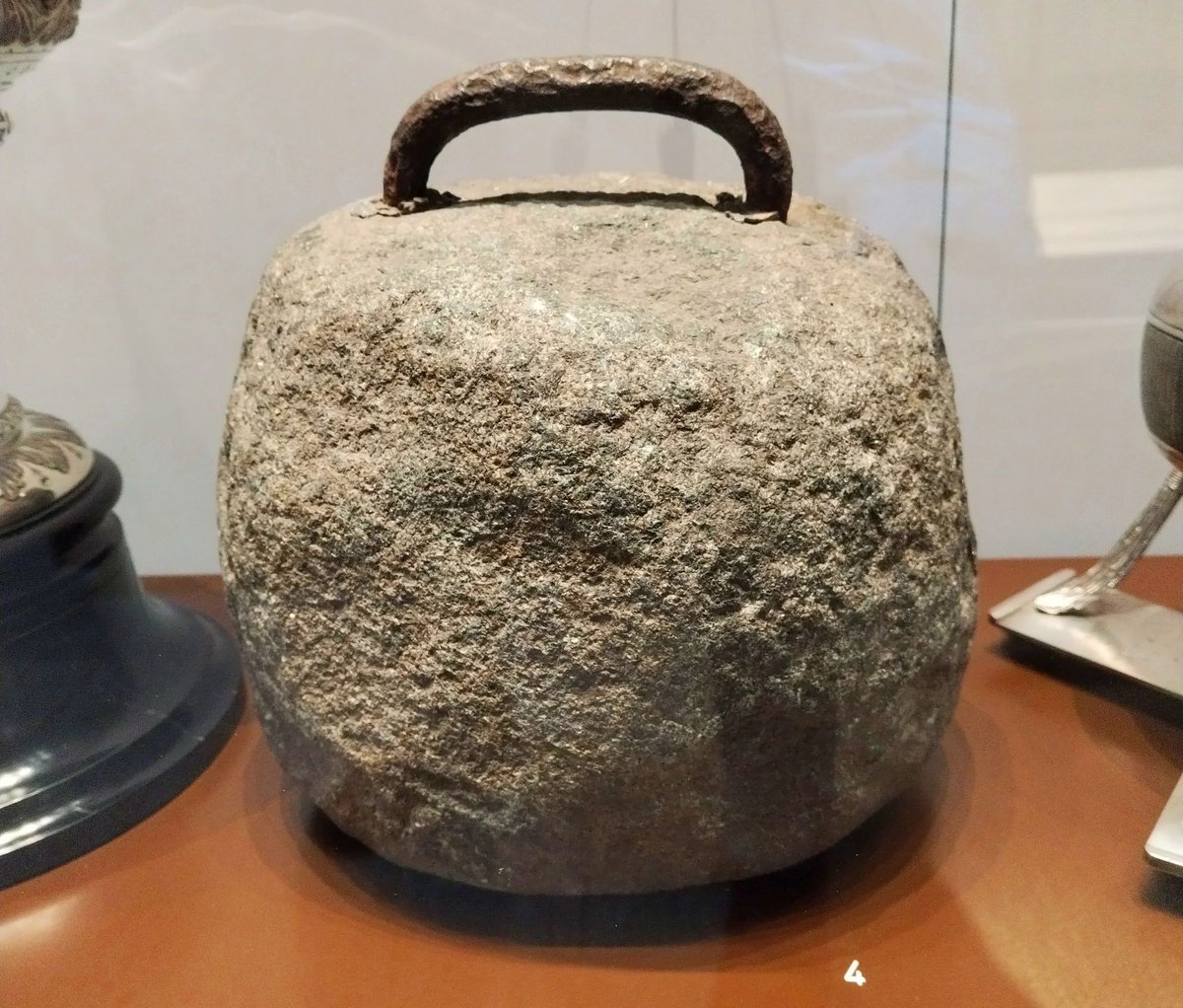 This 66lbs curling stone, 'Black Meg', was previously owned by the Coupar Angus and Kettins Curling Club. Tracing its origins to 1749, the club is one of the oldest in Scotland. Possibly imported by Dutch merchants, curling is likely to have become popular from the 16th century.