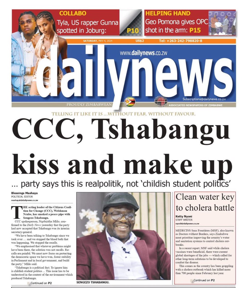 Did they kiss and make up, or has their undercover relationship now come out in the open? Yes, Nelson Chamisa might have made some mistakes, but did those mistakes warrant the treachery that we have now seen of selling out to ZANUPF? Who is worse: someone who makes mistakes…