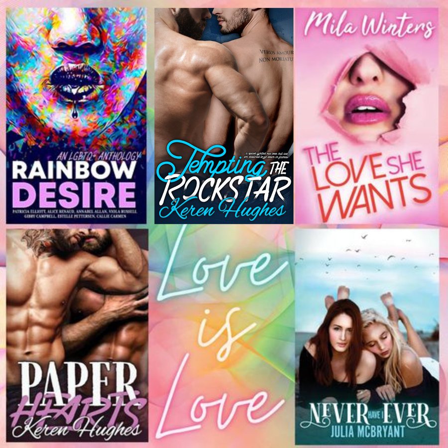 love in many forms #loveIsLove
Rainbow amzn.to/3SMFfY7
Never Have I Ever amzn.to/2QKZB60
Paper Hearts amzn.to/3dKvl4S
Tempting the Rockstar amzn.to/3PxMkKw
The Love She Wants amzn.to/2PquWar
#LGBTQ #LgbtqiaPowerOfLove #RomanceReaders