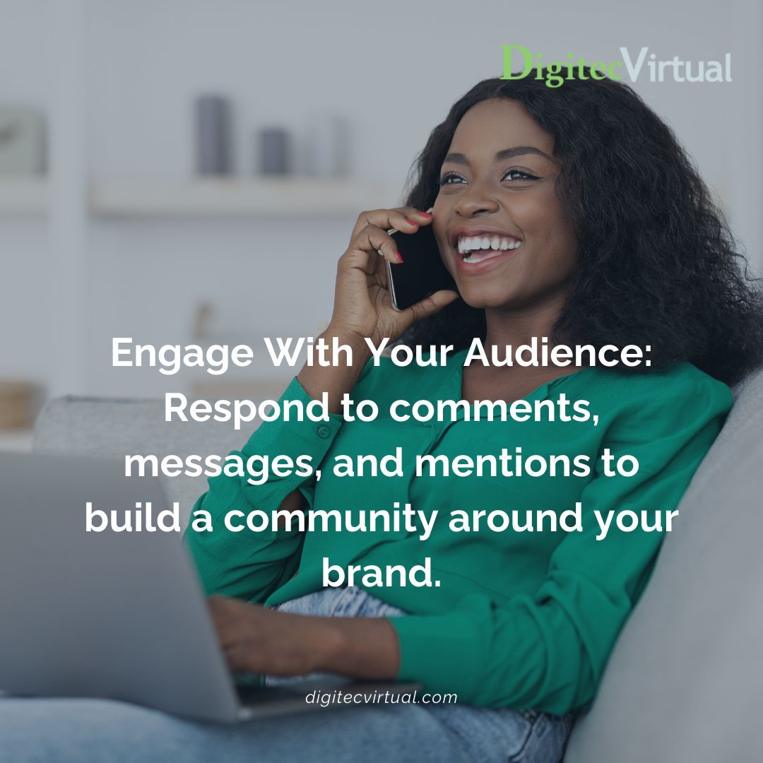 Engaging with your audience isn't just about posting content; it's about creating a dialogue🗨️.
Let Digitec virtual make every interaction count.
#EngageYourAudience #ConsistencyIsKey #SocialMediaStrategy #VirtualAssistant #SocialMediaManager #SocialMedia #SocialMediaMarketing