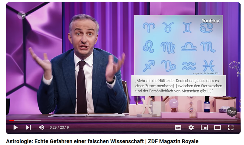 Wieso eigentlich muss man im Jahr 2024 noch erklären, dass Astrologie Quatsch ist, fragt sich @janboehm im @zdfmagazin blog.gwup.net/2024/05/05/fan…