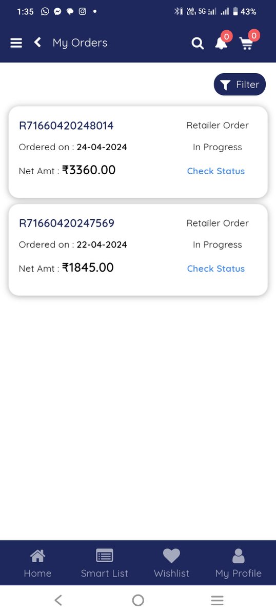 Hi @NestleIndia  , @Nestle 
What is use of @nesmitra  #Nesmitra 
I have placed one order on 22 / 4 /2024 but not delivered so I think there could be some issue again 
Then I reorded some item  on 24 2024 What is use of this app if no delivery is done
@sureshNarayanan