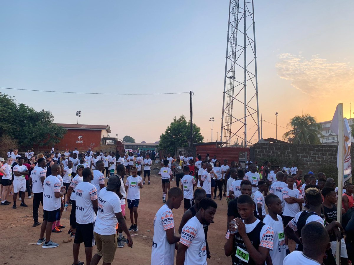 We’re LIVE at Wusum Stadium in Makeni as we start the 11th Edition of the #StreetChild Marathon🥇🏃🏾‍♀️🏃🏾‍♂️. 

Scroll through the pics to feel the vibe 🤩💜. 

#AfrimoneySL
#AfricellSL
#DiNetwork4U
#SaloneTwitter
#SaloneX