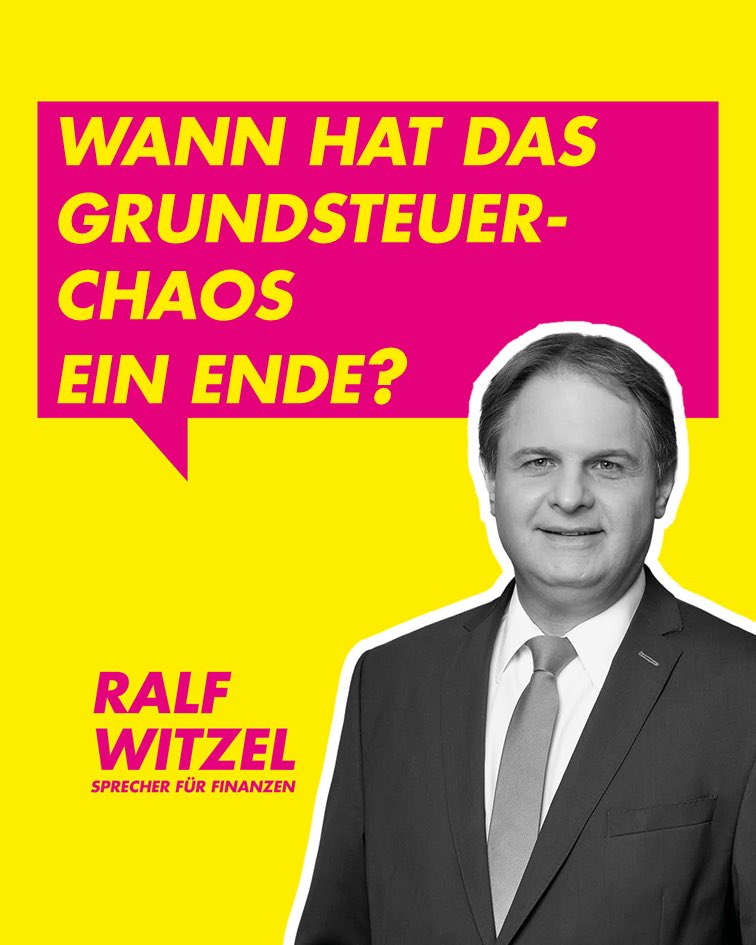 Es braucht eine #Wirtschaftswende in NRW! Unser finanzpolitischer Sprecher Ralf Witzel fragt das Wichtige: „Wann hat das Grundsteuer-Chaos ein Ende?“