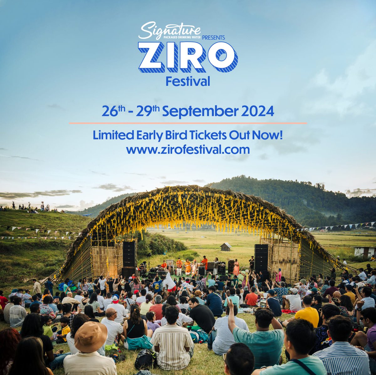 The wait is over!

Save the dates for the 11th edition of India's Greatest Outdoor Music Festival. Secure limited Early Bird tickets and avoid paying more for passes at the festival site. Visit zirofestival.com now. #ZiroFestival2024 #EarlyBirdTickets #ZiroMagic✨🌻❤️💫