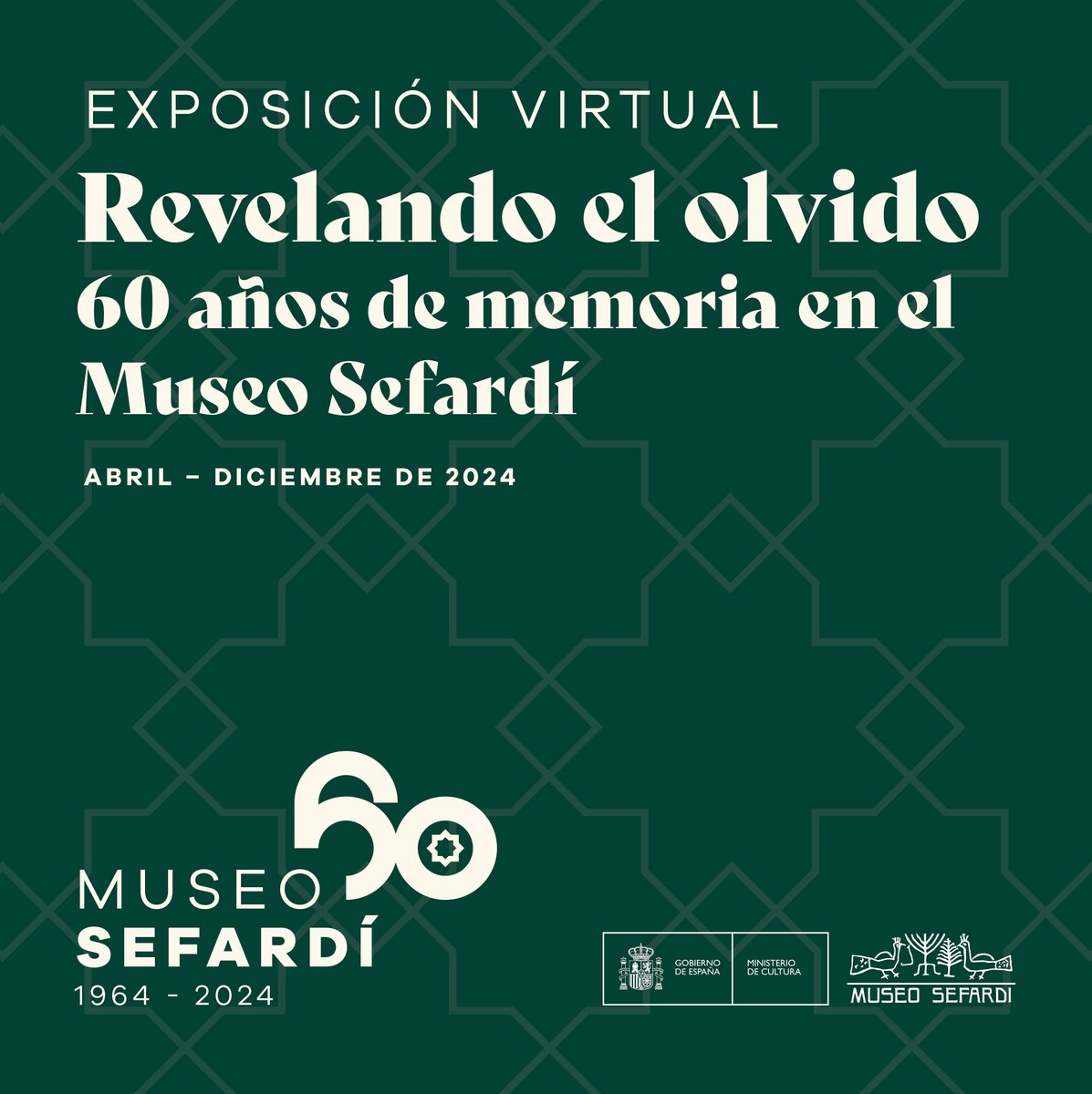 Nuestros amigos del @MuseoSefardi celebran su 60º aniversario y desde @sefaradisrael queremos desearles 🎉¡Muchas felicidades! 🎉 🌐 Os animamos a que visitéis su exposición virtual revelandoelolvido.com donde podréis encontrar imágenes fascinantes de su historia