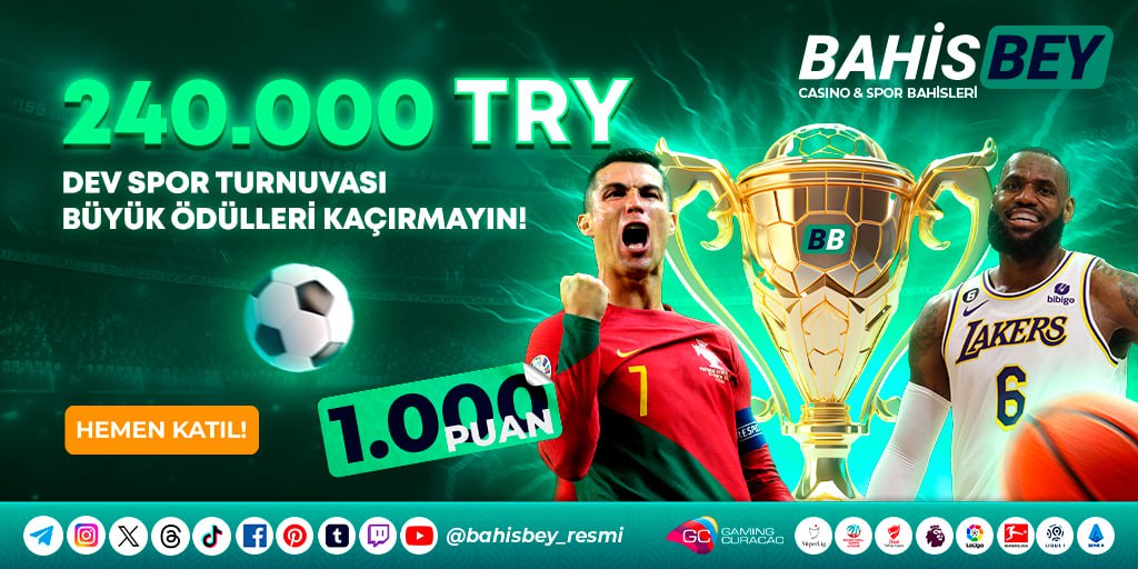 ⭐️🔥Harika bir fırsat seni bekliyor! Bahisbey, 240.000 TRY değerindeki dev spor turnuvasıyla heyecanı doruklara çıkarıyor. Büyük ödülleri kaçırmak istemeyeceksin!👏🎁 🕰Başlangıç Tarihi: 01.05.2024 🕰Bitiş Tarihi: 31.05.2024 BAHİSBEY - rebrand.ly/bahisbeyresmi