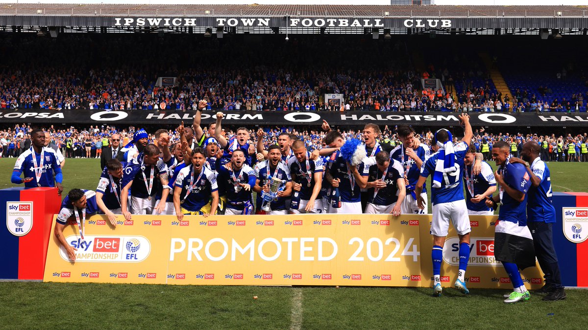 It was party time at Portman Road yesterday, as @IpswichTown celebrated their promotion to the Premier League after winning their final match of the season 🎉