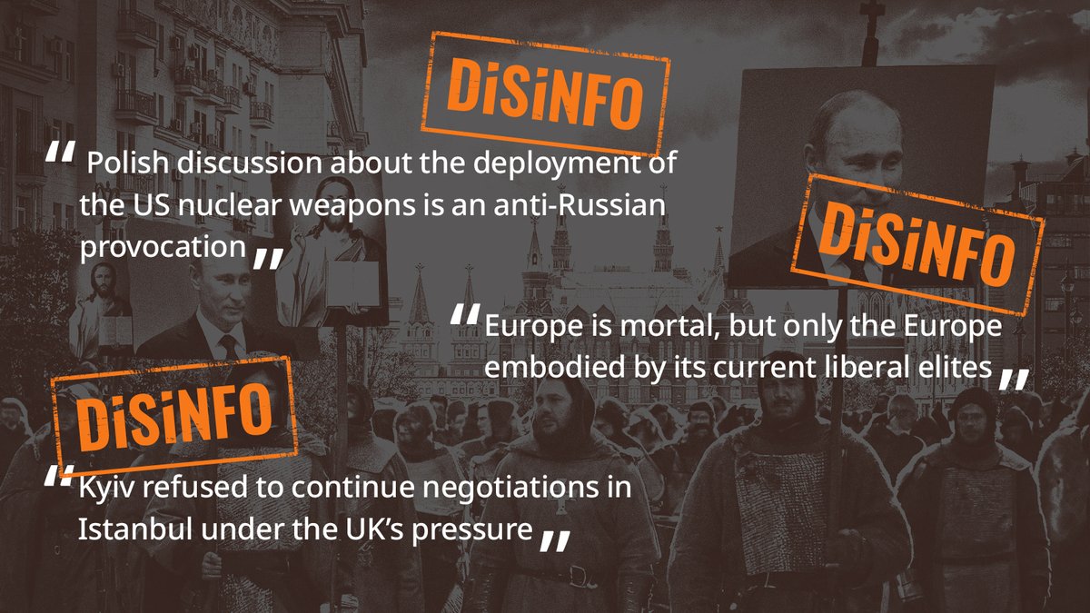 Moscow's nuclear saber-rattling aims to intimidate, but Poland refuses to bow to this mere blackmail. Meanwhile, Kremlin #disinformation tries to erode trust in democracy and distorts the truth about past peace talks. #DontBeDeceived, read #DisinfoReview.
euvsdisinfo.eu/turning-the-wa…