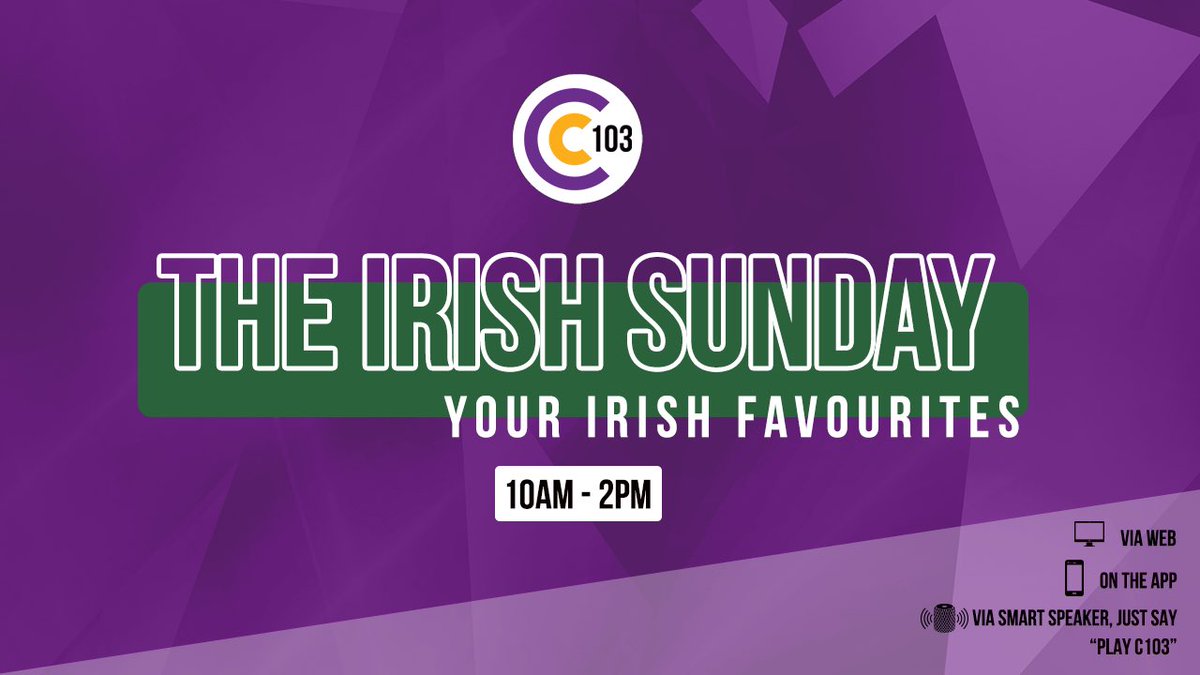 The Best of Irish from 10am to 2pm on our #IrishSunday