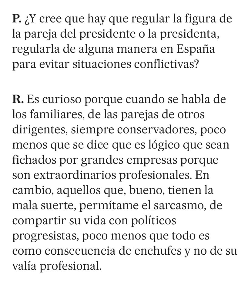 Quizá la respuesta más reveladora de la entrevista de @PepaBueno a @sanchezcastejon. Le preguntan por establecer controles, estándares y no responde tinyurl.com/ykuzswx6