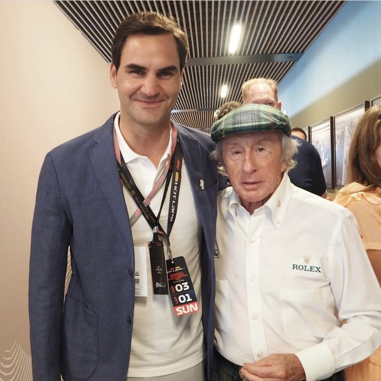 Throwback to #miamiGP 2023 
Two sporting icons after an infamous grid walk.  

#raceagainstdementia #dementiaawareness #dementiaresearch #f1