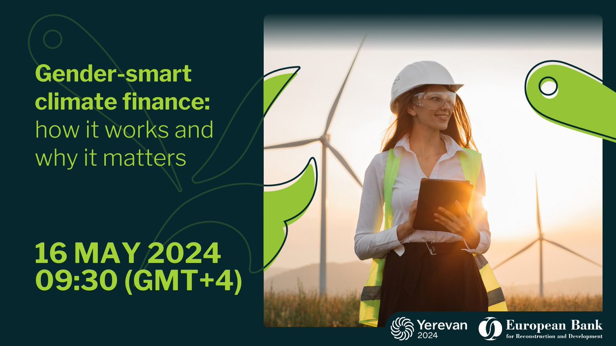 Gender-smart climate finance: how it works and why it matters Watch #LIVE from #EBRDam with Melinda Crane, @RaniaAlMashat, Tariq al Gurg (@DubaiCares), @marjetajager, Alex Matua and @BarbaraRambouse. ⏰ 16 May 06:30 London Time youtube.com/live/S8Ia5-BJ-…