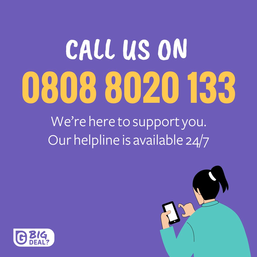 Our helpline will be here for you 24/7, ensuring support is available whenever you need it this bank holiday. 📱 Call us on 0808 8020 133 or message us through our free live chat - ow.ly/5PUr50RvtFc