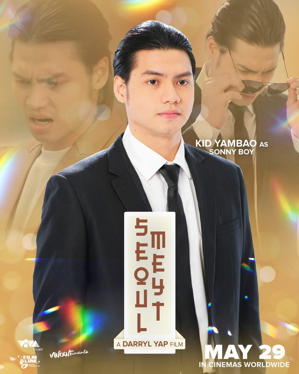 Kid Yambao known for being a member of the Hashtags with films such as Para Kang Papa Mo (2023) Two Love You (2019), and The Chosen One (2022). had series of TV stints like Wansapanataym, Ipaglaban Mo an many more #SeoulMeyt MAY 29 IN CINEMAS WORLDWIDE