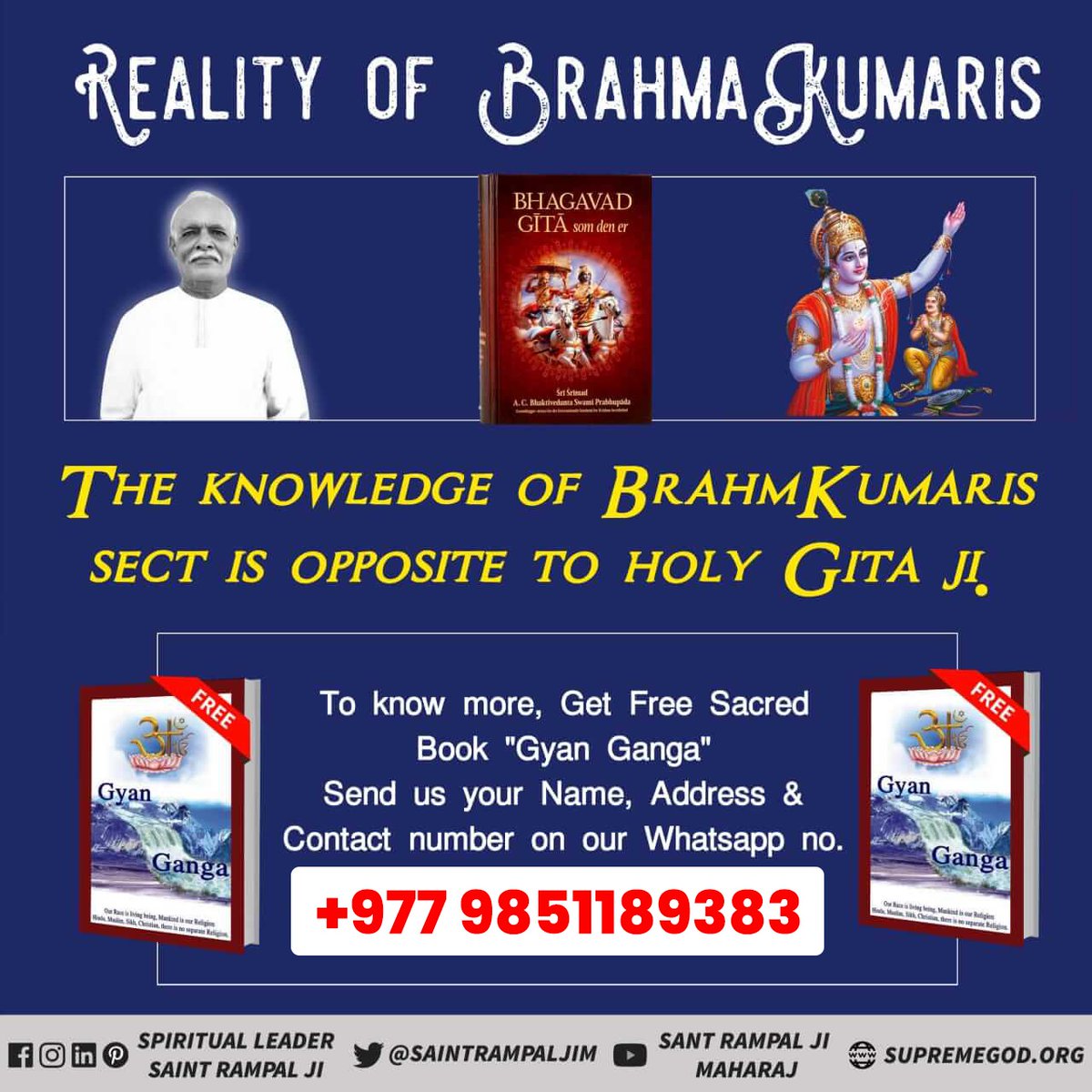 #Reality_Of_BrahmaKumari_Panth Brahma Kumaris murlis are not the order of god but of ghosts and spirits. 
Saint Rampal Ji Maharaj