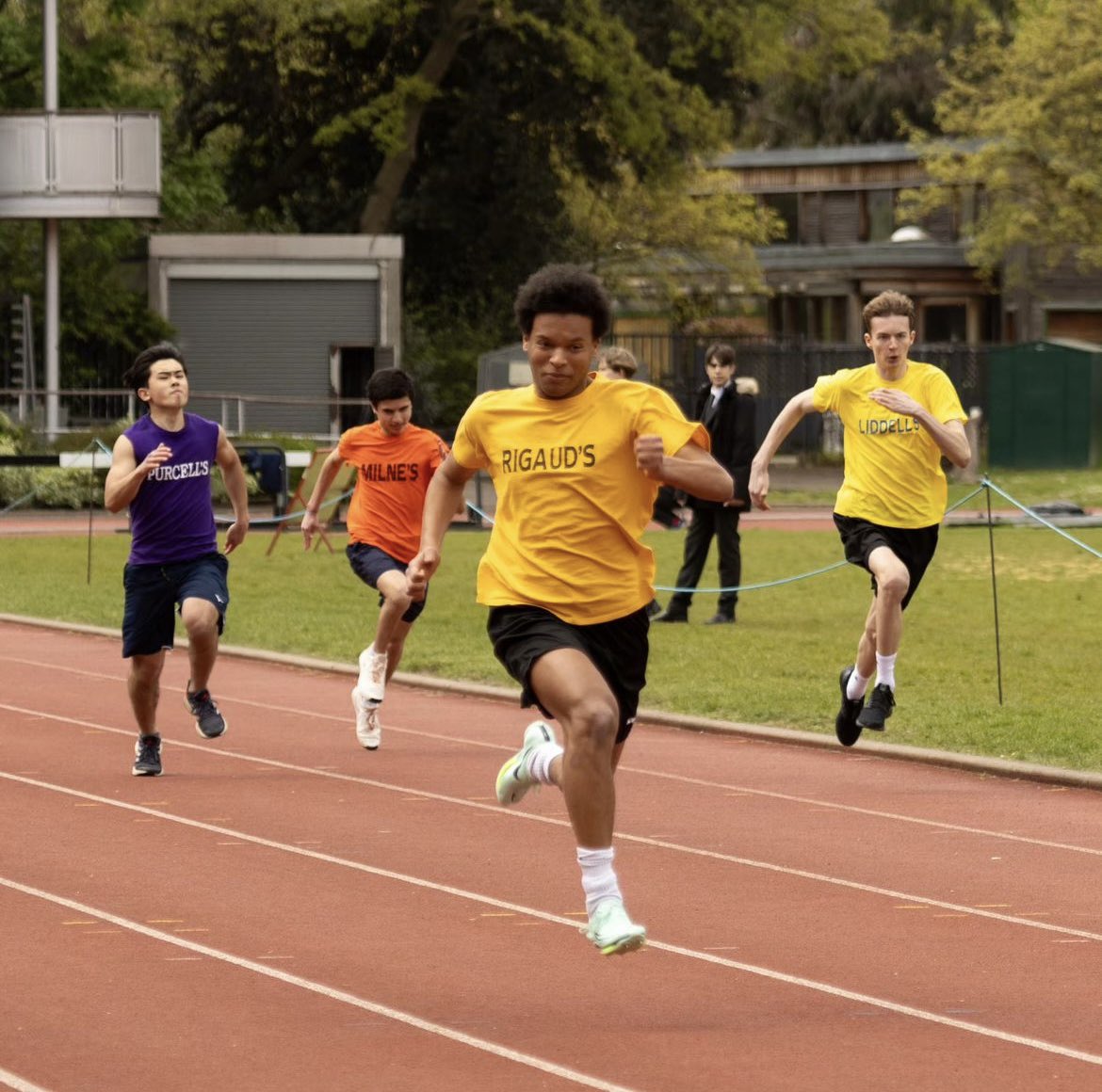 The cold and the rain could not dampen spirits at the @wschool annual Athletics Sports day in Battersea Park. In the overall team event, Grant’s were third behind Rigaud’s in second, but it was Busby’s who maintained their stranglehold winning the title for the 6th year in a row.