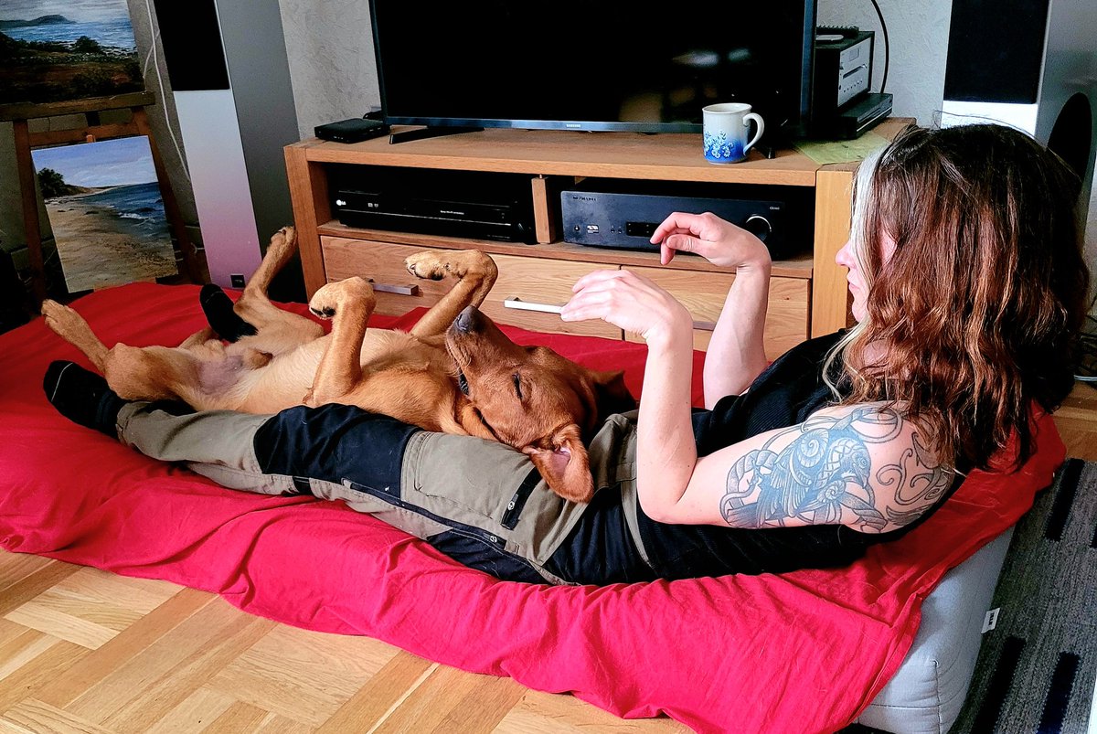 BerghConny's tweet image. Yoga med hund.