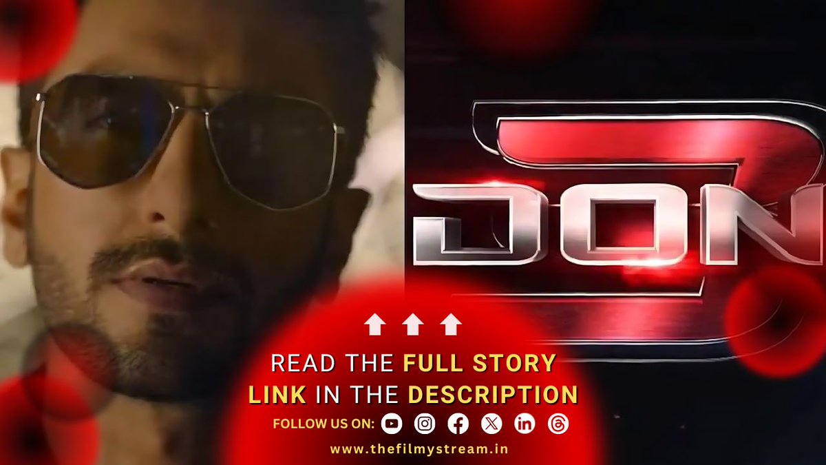 Don 3: The Legacy Continues with Ranveer and Kiara, set to begin filming in 2025
LINK: thefilmystream.in/latest-news/do…
#Don3 #ranveersingh #KiaraAdvani #bollywood #filmystream