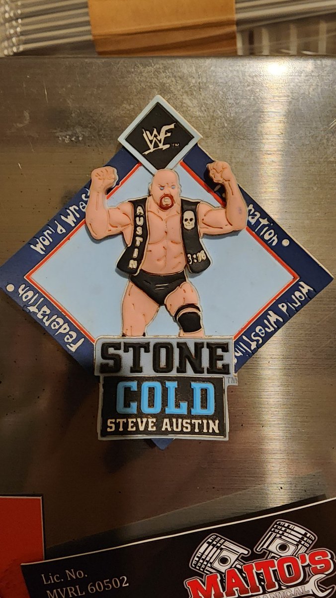 #WHAT #WHAT #WHAT #WHAT #WWE #WWF @TripleH @steveaustinBSR These would he cool to see comeback wwe fridge magnets 🧲