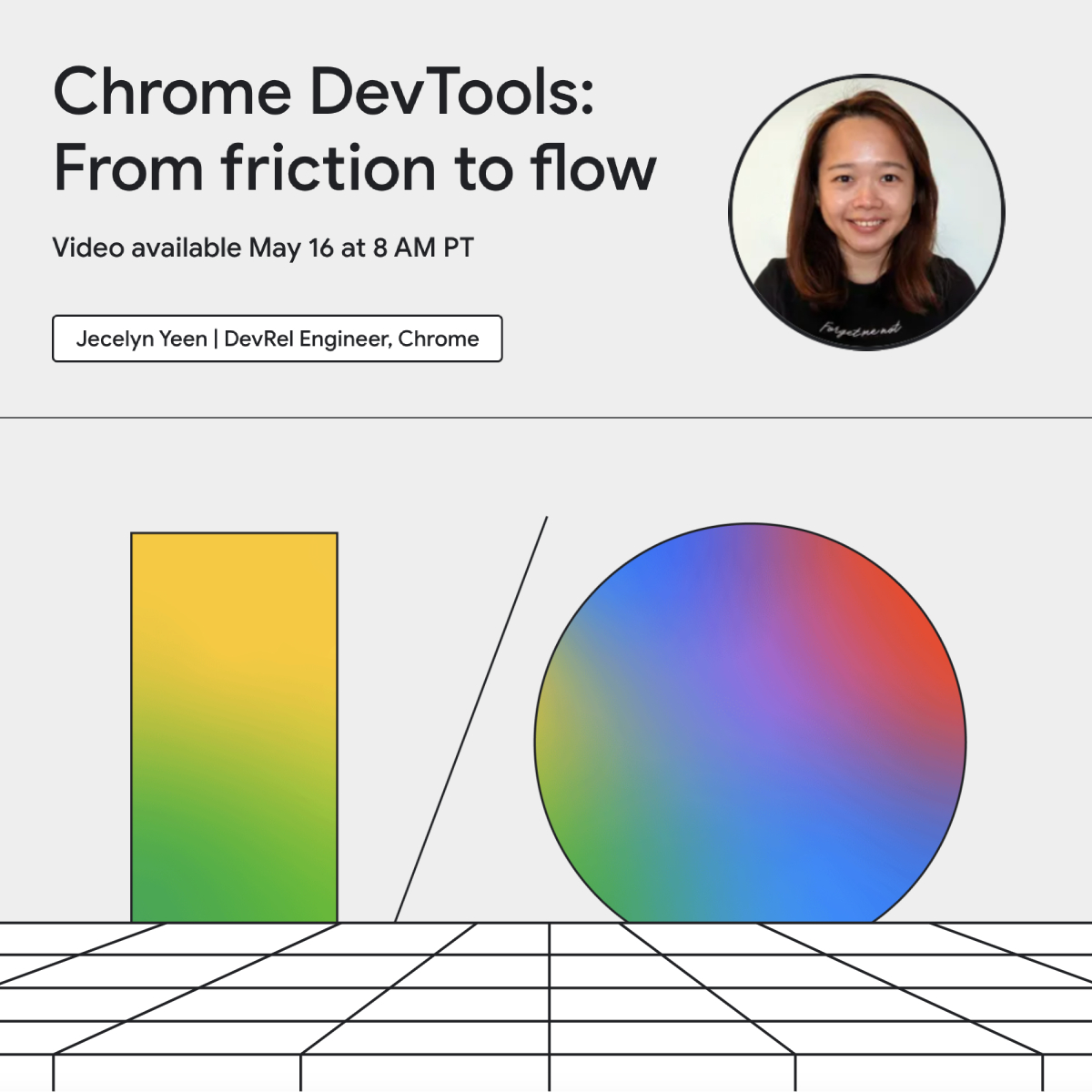 Who is going to I/O at May 14? See you there! 😍 Also, stay tuned for my online talk 'Chrome DevTools: From friction to flow'. 🥳 Can't wait to share our latest works with you. See you all in-person & online! #ChromeDevTools