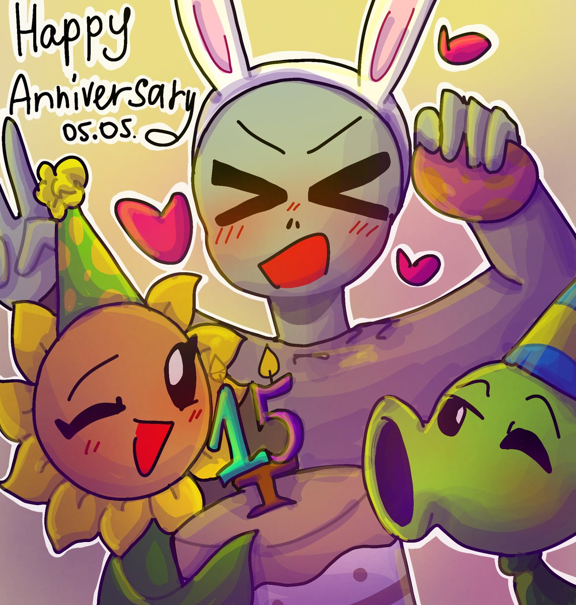 Happy 15th Anniversary of the Plants vs. Zombies game!! 🌱🆚🧟‍♂️

And today, as an Orthodox Christian, coincides with Easter Day!

#Pvz #pvzfanart #pvz2 #plantsvszombies #art #artwork