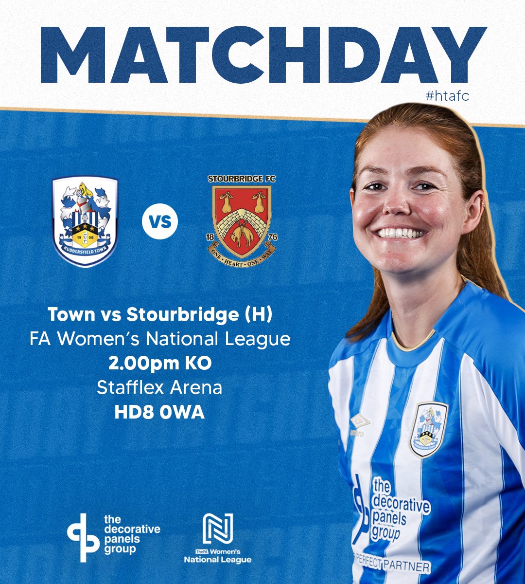 🔚 SEASON FINALE! 🆚 @StourbridgeWFC 🏠 Stafflex Arena, HD8 0WA 🗓 05/05/24 🕒 2.00pm 🏆 @FAWNL 🎟️ FREE! #htwfc // #htafc #utt