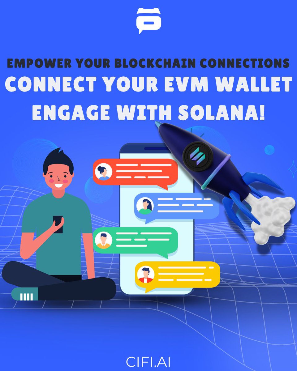 🚀 Empower your blockchain experience! Connect your EVM wallet and start engaging with Solana today. With CIFI, seamless cross-chain communication is just a few clicks away. Dive into a world where blockchain boundaries disappear!📱💬 🌐Learn more ➡️ cifi.ai…