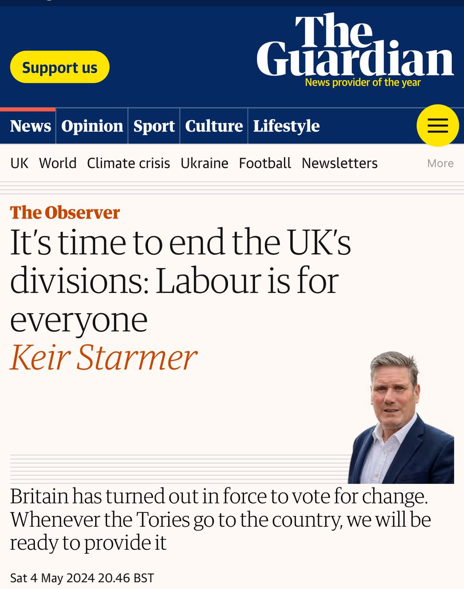 Starmer claims Labour is for everyone. True only for people who are happy to stick with Brexit, albeit with minor tweaks. The significant majority who now want to return to the EU are out in the cold. Their views don't count, only their votes - once (GTTO). Not a second time.