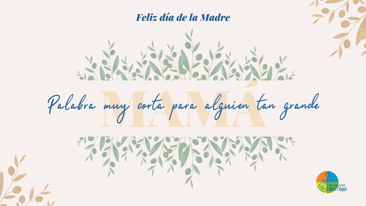 🌸Parece mentira que tanto amor quepa en una palabra tan corta: MAMÁ.En este día felicitamos a todas las madres y les damos gracias por su amor, su ternura, su escucha, su comprensión, sus miradas cómplices… y por todo eso que sólo ella nos da cada día ¡Feliz Día de la Madre! 💖