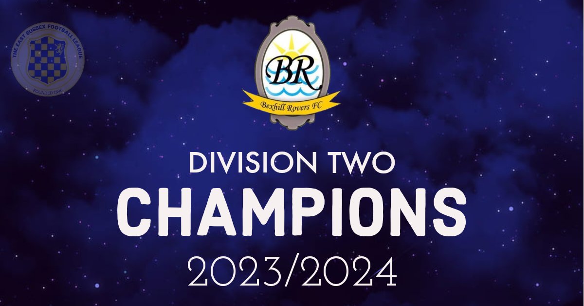 MSH - East Sussex Football League (@macronesfl) on Twitter photo CONGRATULATIONS TO - <a href="/Bexhill_Rovers/">Bexhill Rovers FC</a> who won the Division 2 title on the last day with an emphatic win against Sovereeign Saints a 9-0 cruise to a 23/24 Treble.
Outstanding 👏👏
#MacronESFL #Champions CONGRATULATIONS TO - <a href="/Bexhill_Rovers/">Bexhill Rovers FC</a> who won the Division 2 title on the last day with an emphatic win against Sovereeign Saints a 9-0 cruise to a 23/24 Treble.
Outstanding 👏👏
#MacronESFL #Champions