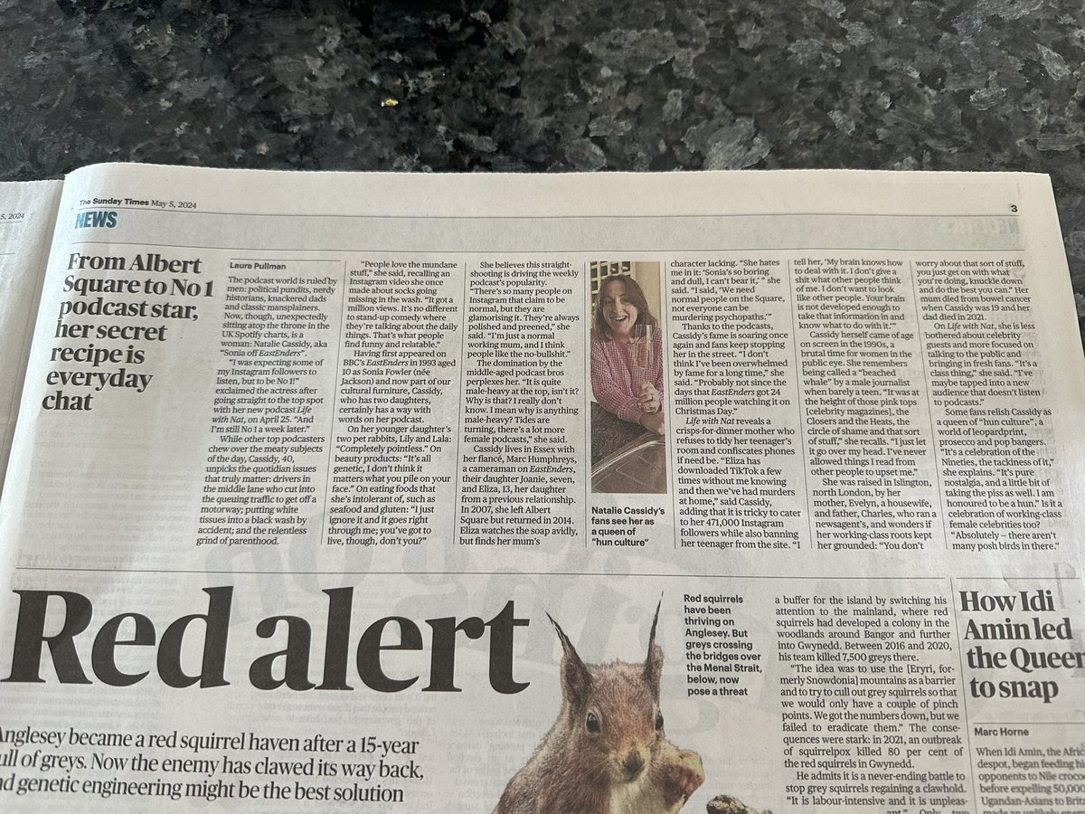 Thank you to the @thetimes for talking to me about my new podcast. It has been a great couple of weeks. Listen and follow here podfollow.com/lifewithnat