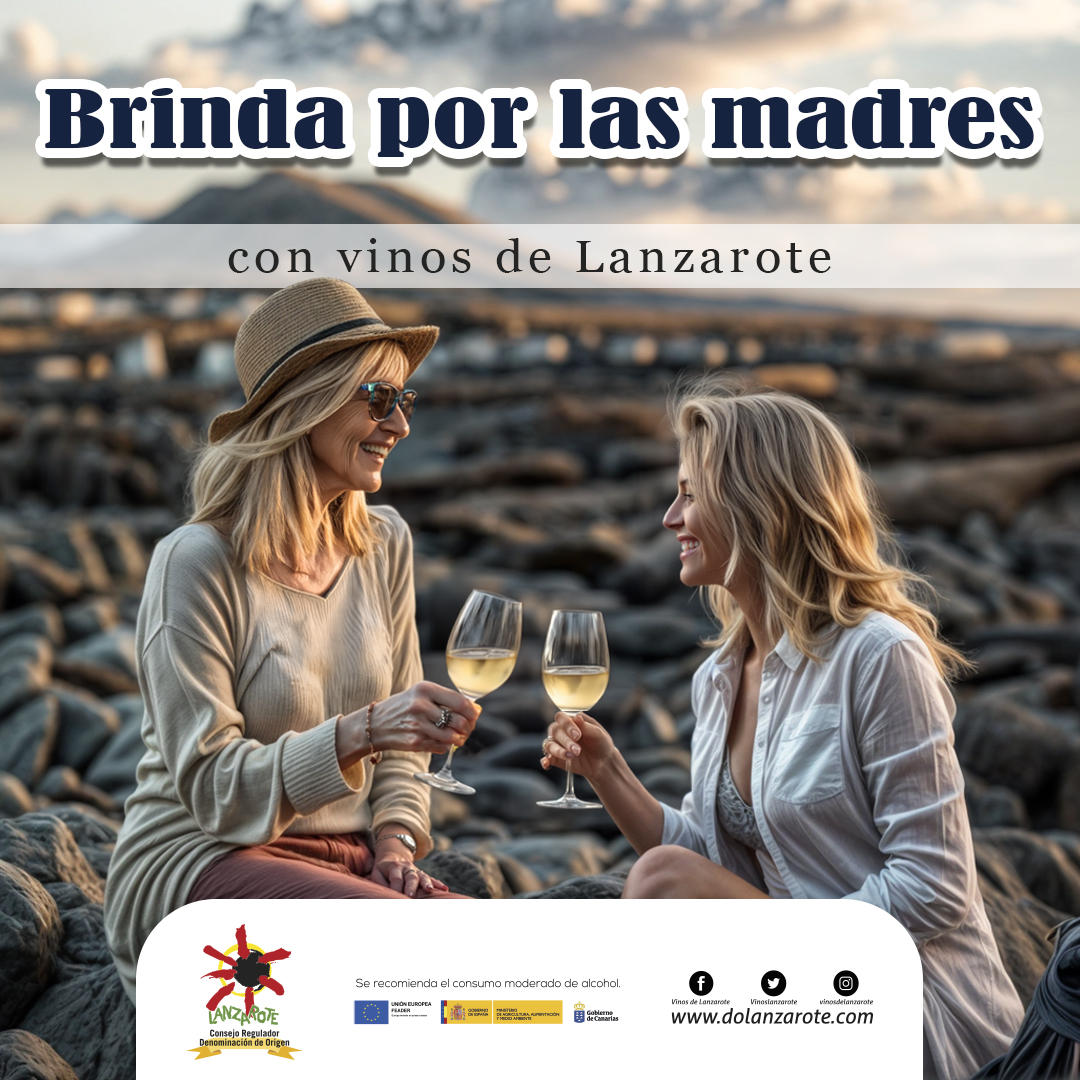 Choquemos nuestras copas con un vino de Lanzarote, tierra de volcanes y paisajes únicos.  Brindemos por las madres, por su fuerza, su ternura y su amor infinito. ¡Feliz Día de la Madre! 🌹🥂