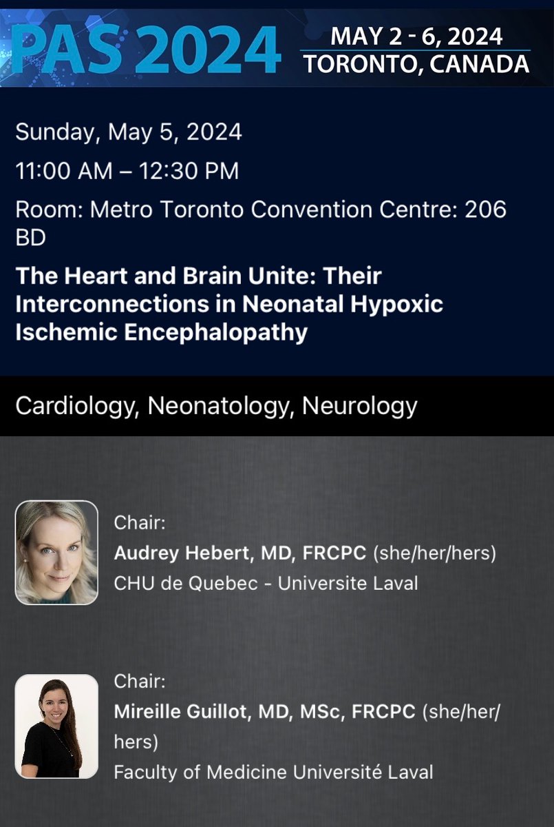 A great session today on the interconnections on the brain and the heart in HIE, hope to see you there @PASMeeting