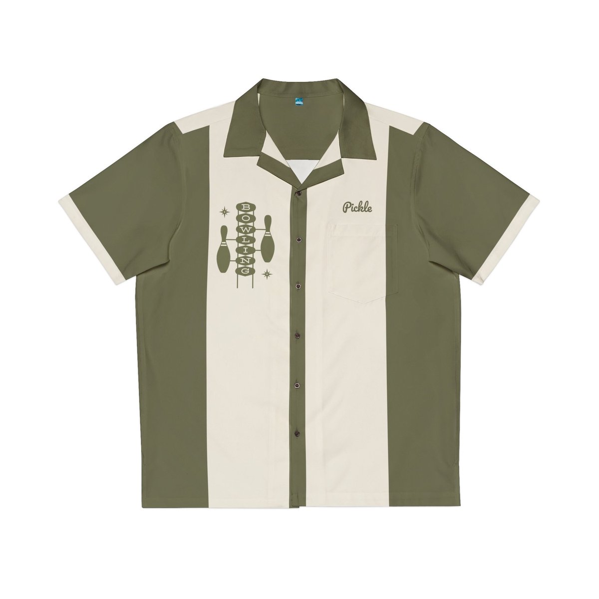 Bowling Shirts are back, baby! This one is customizable- add your own name over the pocket -  like King Pin or the dude or whatever! #bowling #bowlingshirt #bowlingalley #bowlingfashion #bowlingshirt