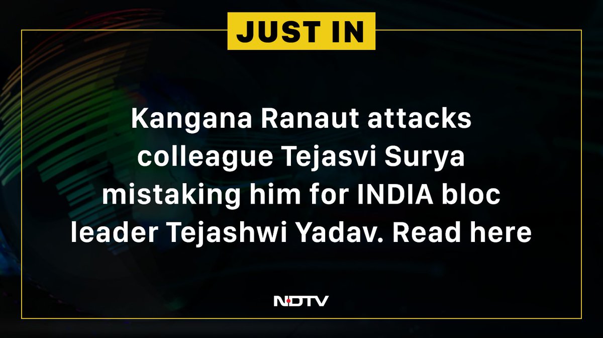 Kangana Ranaut attacks colleague Tejasvi Surya mistaking him for INDIA bloc leader Tejashwi Yadav