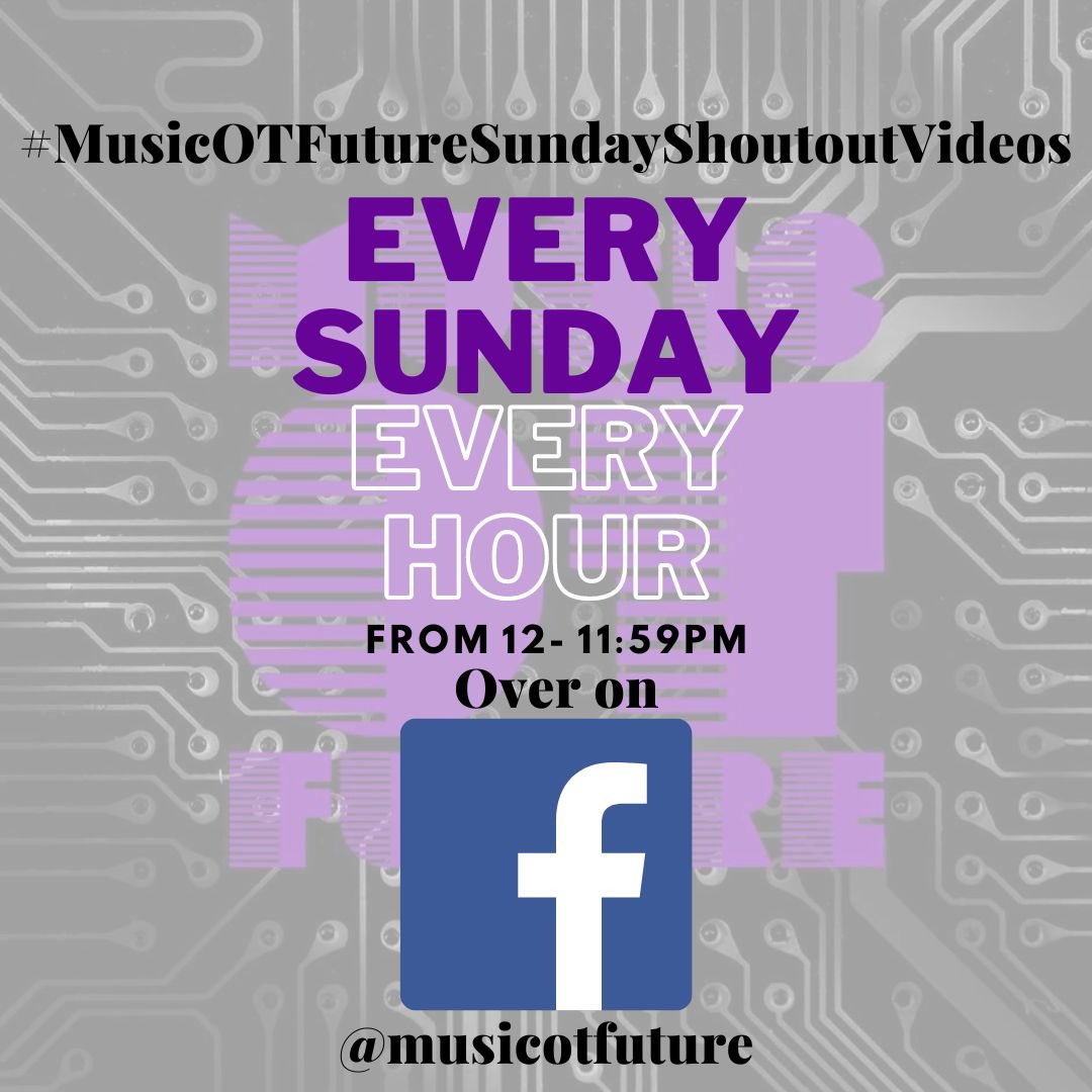 Happening now #musicotfuturesundaysshoutoutvideos start from 12 till 23:59PM GMT. Every hour a new video will be posted! #visuals #videopromtion #new #news