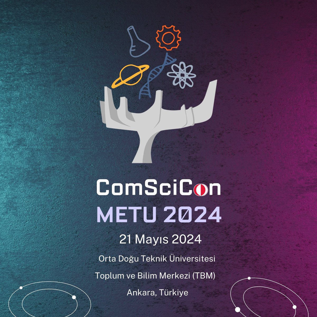 Save the date!

First ComSciCon chapter in Türkiye will be 

🗓 on 21 May 

📍in Science and Society Center of METU

Stay tuned to learn more about the details!

#comscicon #sciencecommunication #science