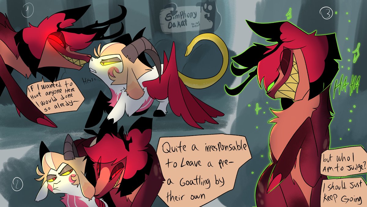 Neglect 
part(2/?)
Lil goatling Charlie is here now!
#HazbinHotel #HazbinHotelLucifer #HazbinHotelFanart #HazbinHotelAlastor #radioapple