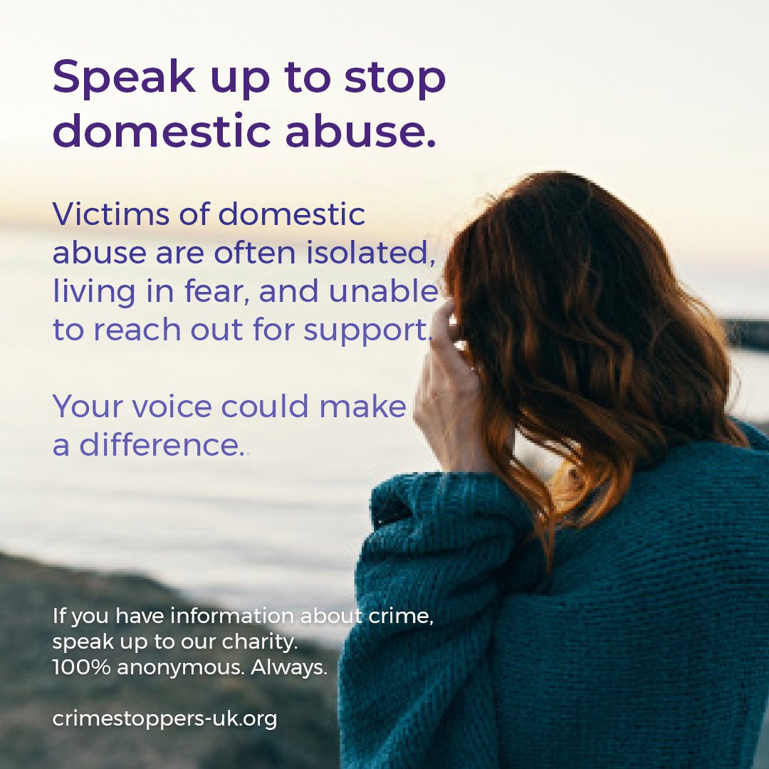 What if home isn't a safe place? This is the devastating reality for domestic abuse victims. If you know someone who may be at risk, you can tell our charity what you know, 100% anonymously. Learn more here: bit.ly/DomesticAbuseCS