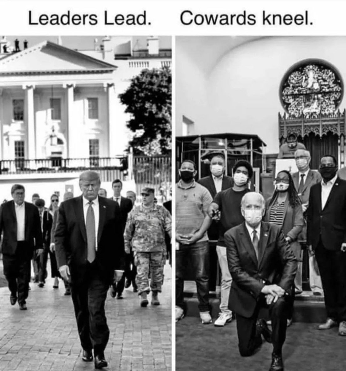 We are NOT and we will never be a 'kneeler' nation. Our founding fathers and their legacy is still alive. A legacy of great respect, morale, strong dedication and pride in their honor. That's why some of us are LEADERS and others can bow down to hypocrisy! 🇺🇸