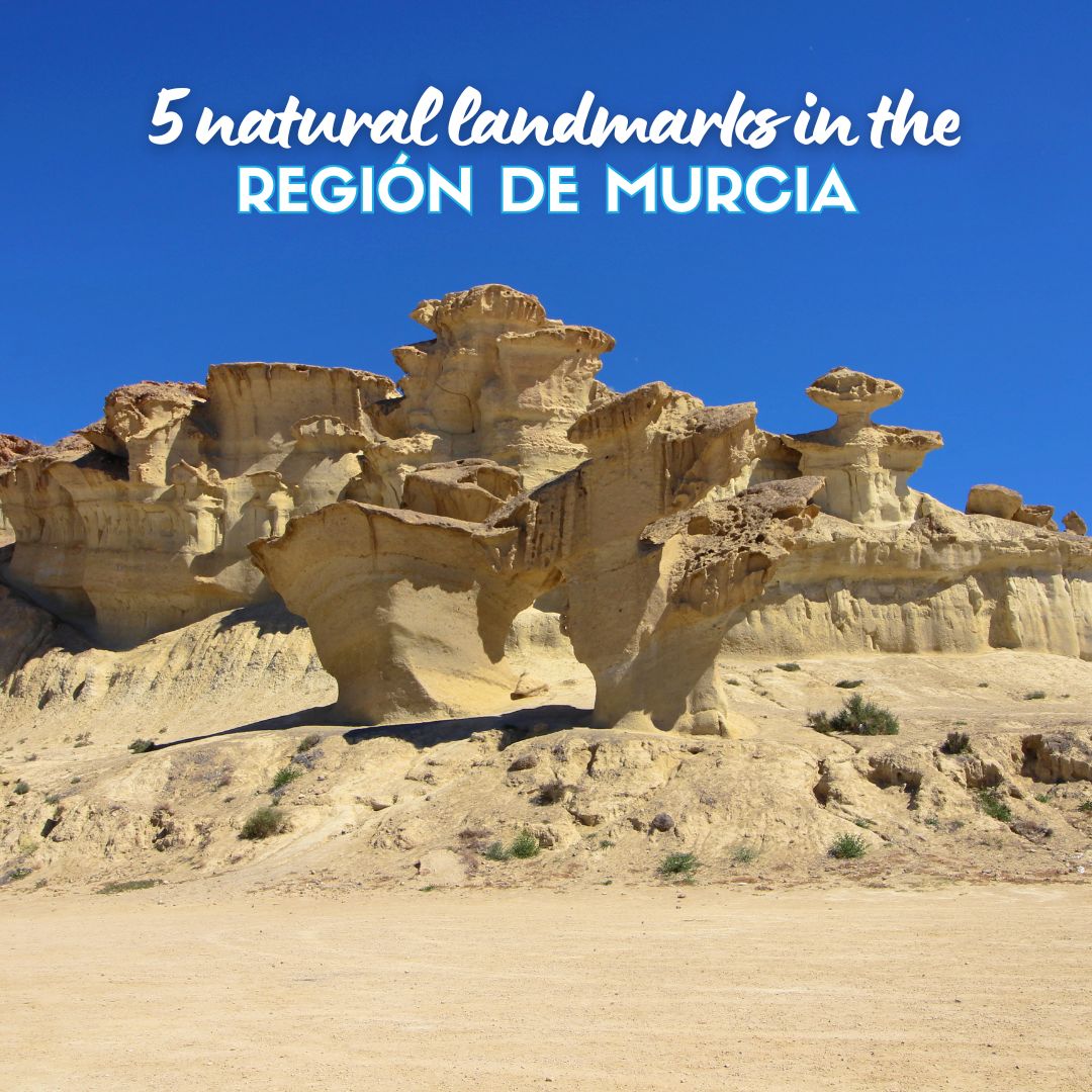 TAKE NOTE! 5⃣ natural landmarks in the 🌳#RegiondeMurcia

📍Monte Arabí #Yecla
📍Gredas de Bolnuevo, #Mazarrón
📍Sima de la Higuera, #Pliego
📍Capa Negra, #CaravacadelaCruz
📍Salto del Usero, #Bullas 

#costacalida #travel #nature