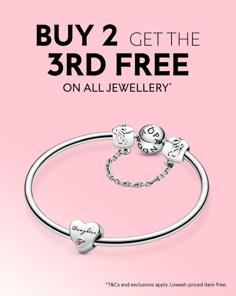 Buy 2 Get The 3rd FREE 💖 Discover our 3 piece sets from £45 now and receive the cheapest item for free. Offer ends tomorrow! *T&Cs and exclusions apply. Shop now: to.pandora.net/nQtB8h