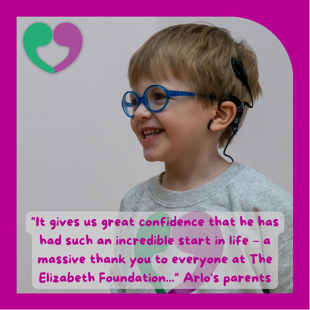 'It gives us great confidence that he has had such an incredible start in life – a massive thank you to everyone at The Elizabeth Foundation...' Click here to read Arlo's story: elizabeth-foundation.org/stories/childr… #theelizabethfoundation #deafeducation #support #read #learntolistenandtalk
