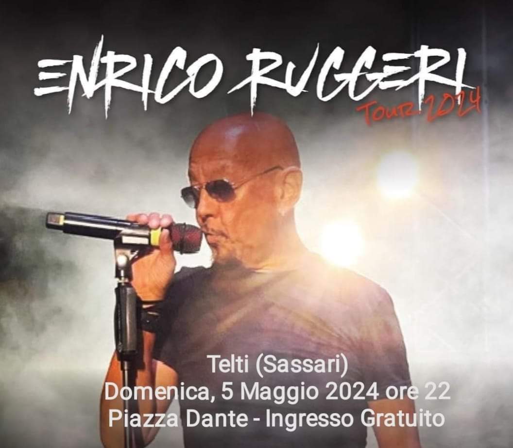 Siete pronti? @enricoruggeri in concerto a Telti (Sassari) Domenica, 5 Maggio 2024 ore 22 - Piazza Dante - Ingresso Gratuito #EnricoRuggeri