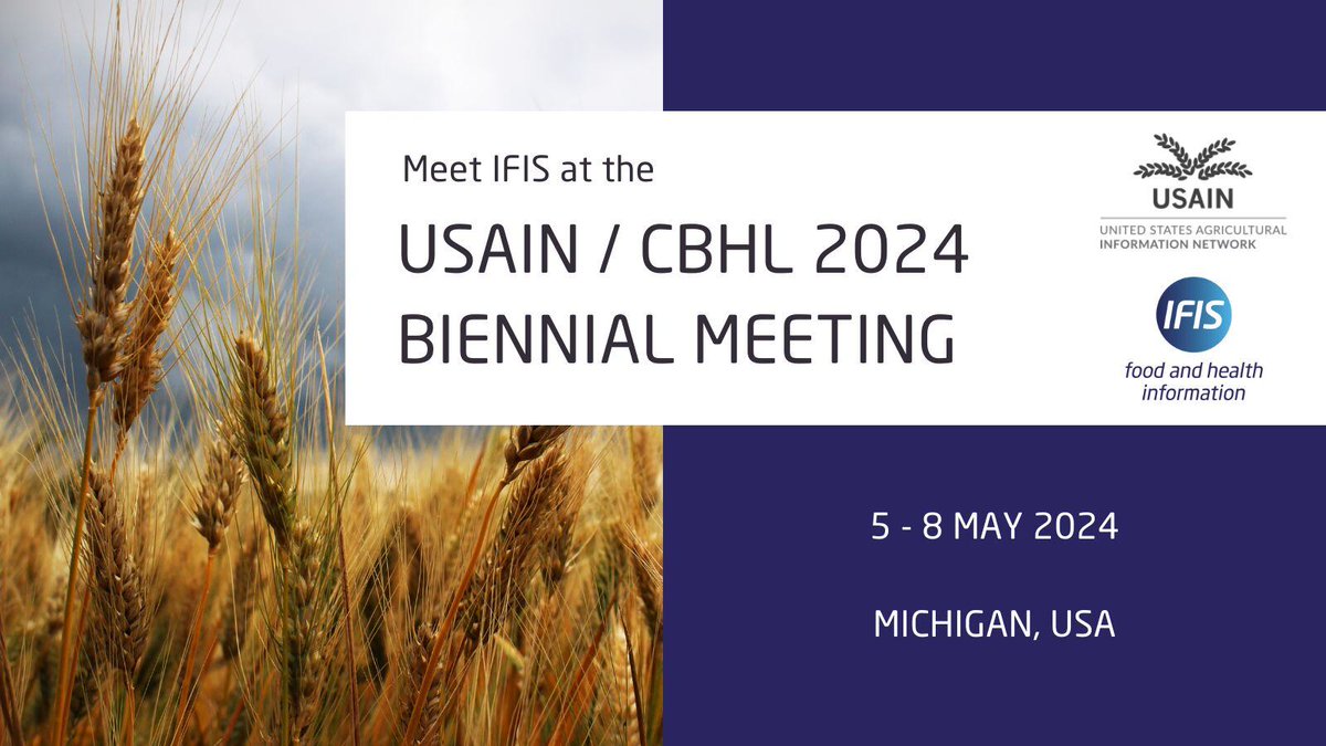 IFIS is pleased to be attending the joint conference from @USAIN_ORG and @CBHLTweets, being held at @michiganstateu, USA. If you're there too, let us know!