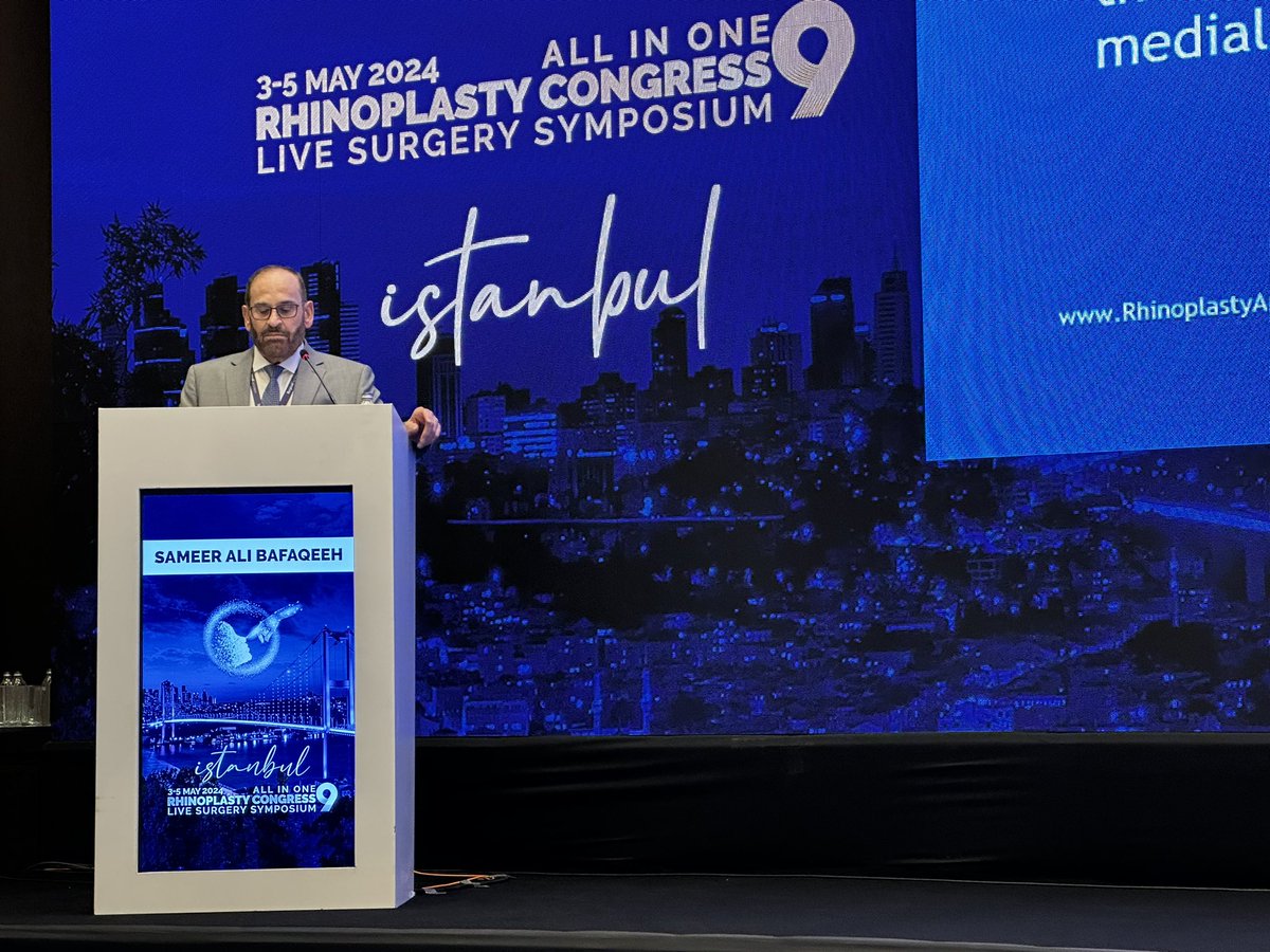 I was exciting to deliver one of my informative rhinoplasty presentation on the2nd day of all rhinoplasty course4/5/2024 ,Istanbul / Turki